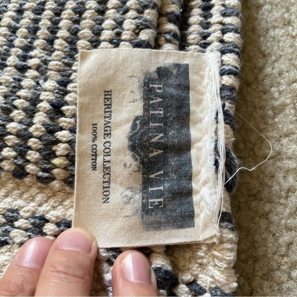 Patina vie heritage collection tassel end blue and gray rug - Picture 5 of 6